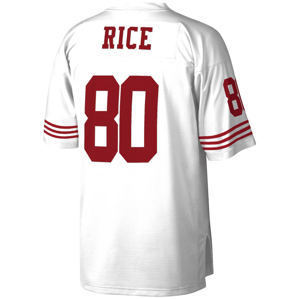 American Football Jersey | SF.49ers #80 Jerry Rice White Legacy Replica Football Stitched Jersey - image 1