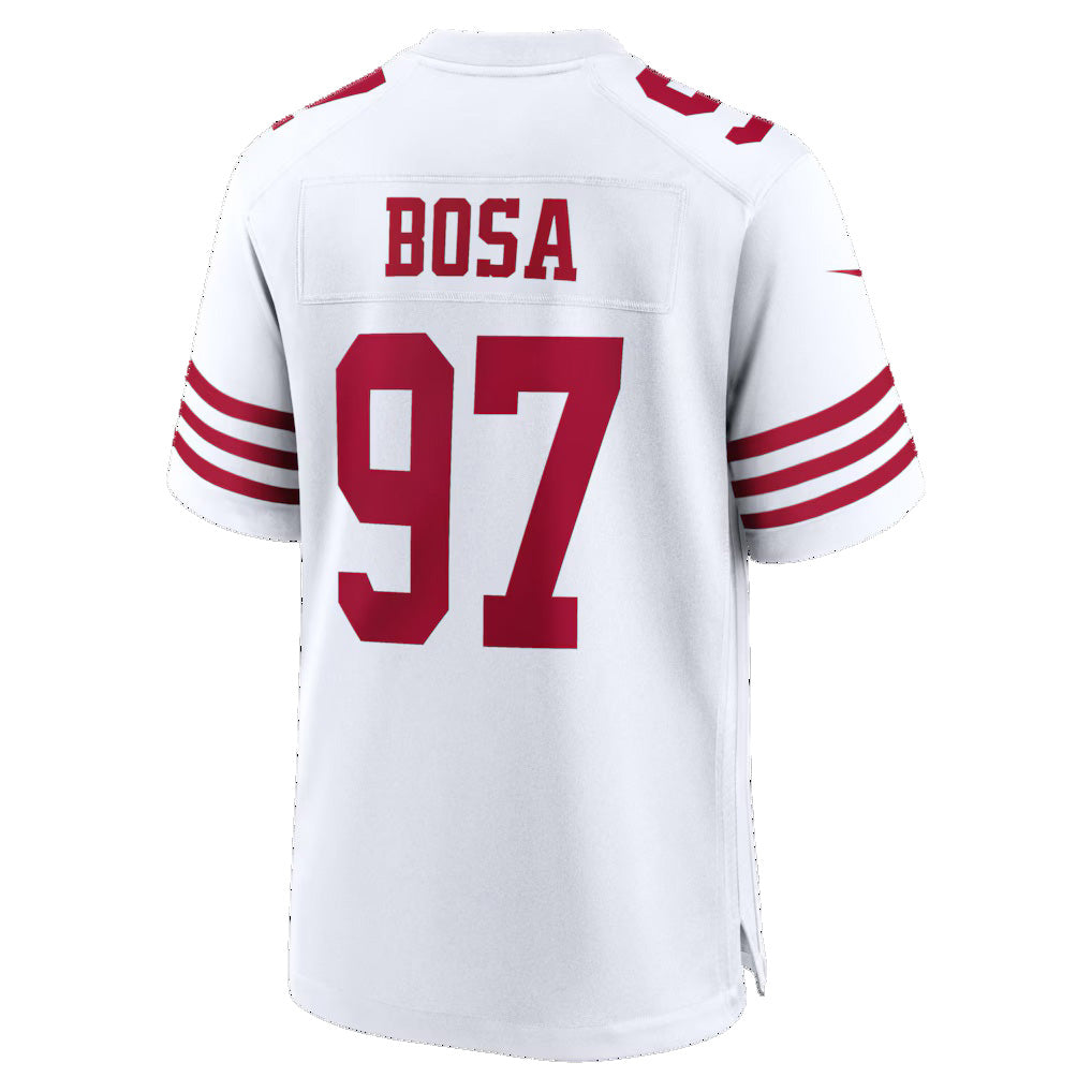 American Football Jersey | SF.49ers #97 Nick Bosa White 80th Anniversary Game - image 1