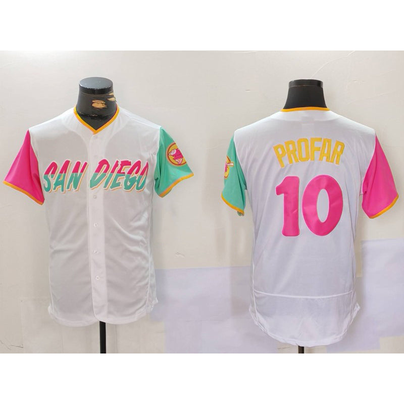 Baseball Jersey | San Diego Padres #10 Jurickson Profar White 2023 City Connect Stitched - image 1