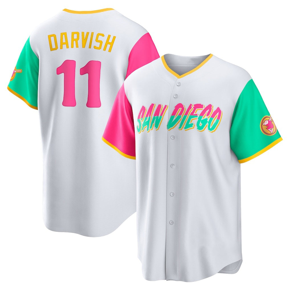 Baseball Jersey | San Diego Padres #11 Yu Darvish White City Connect Replica Player - image 1