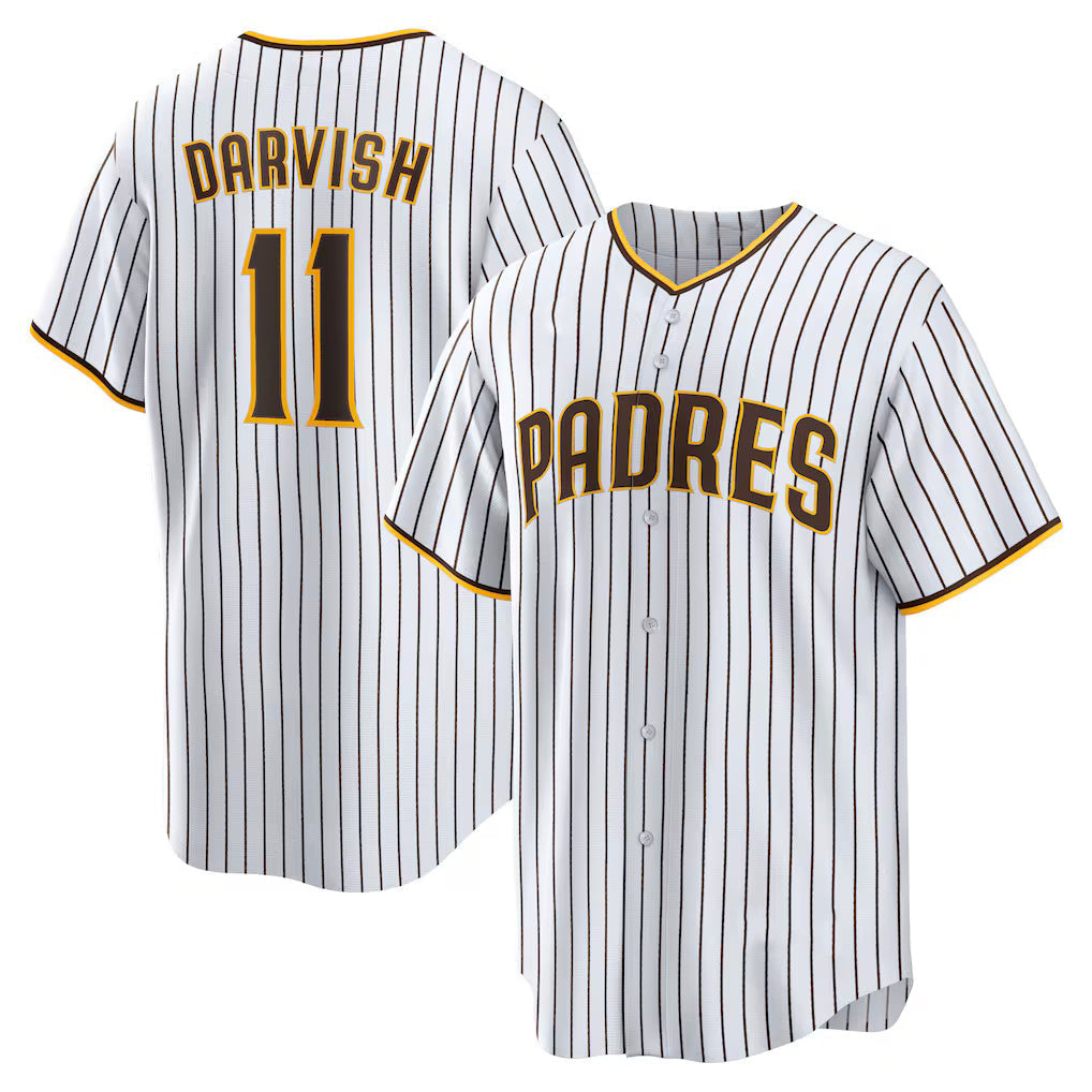Baseball Jersey | San Diego Padres #11 Yu Darvish White Home Replica Player - image 1