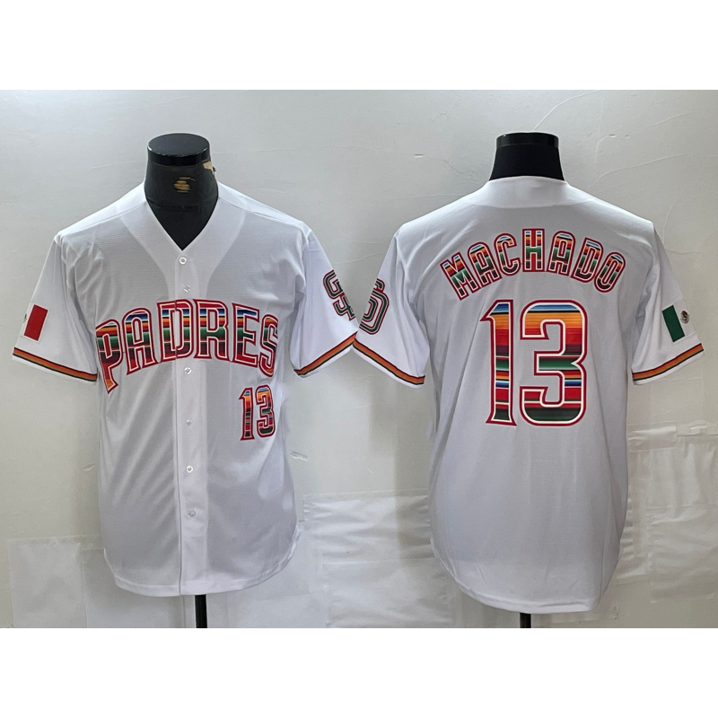 Baseball Jersey | San Diego Padres #13 Manny Machado Mexico White Stitched - image 1
