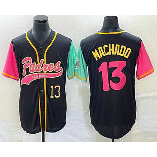 Baseball Jersey | San Diego Padres #13 Manny Machado Number Black NEW 2023 City Connect Stitched - image 1