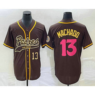 Baseball Jersey | San Diego Padres #13 Manny Machado Number Brown NEW 2023 City Connect Stitched - image 1