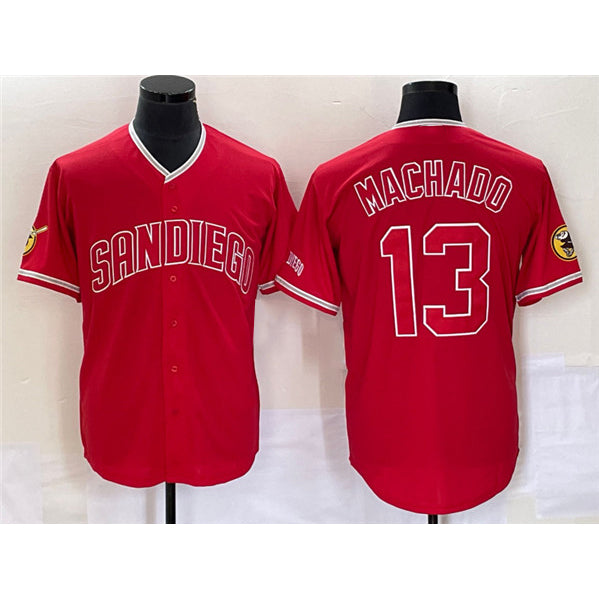 Baseball Jersey | San Diego Padres #13 Manny Machado Red Stitched - image 1