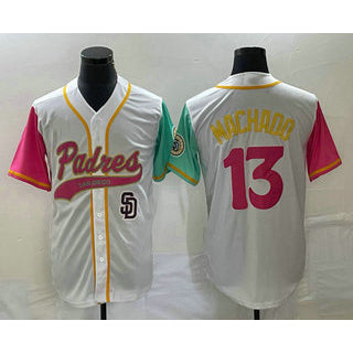 Baseball Jersey | San Diego Padres #13 Manny Machado White NEW 2023 City Connect Stitched - image 1