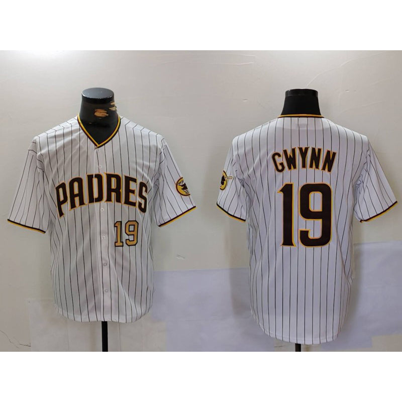 Baseball Jersey | San Diego Padres #19 Tony Gwynn White Team Logo Stitched Cool - image 1