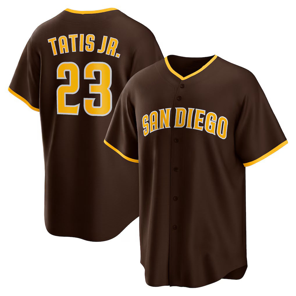 Baseball Jersey | San Diego Padres #23 Fernando Tatis Jr. Brown Alternate Replica Player - image 1