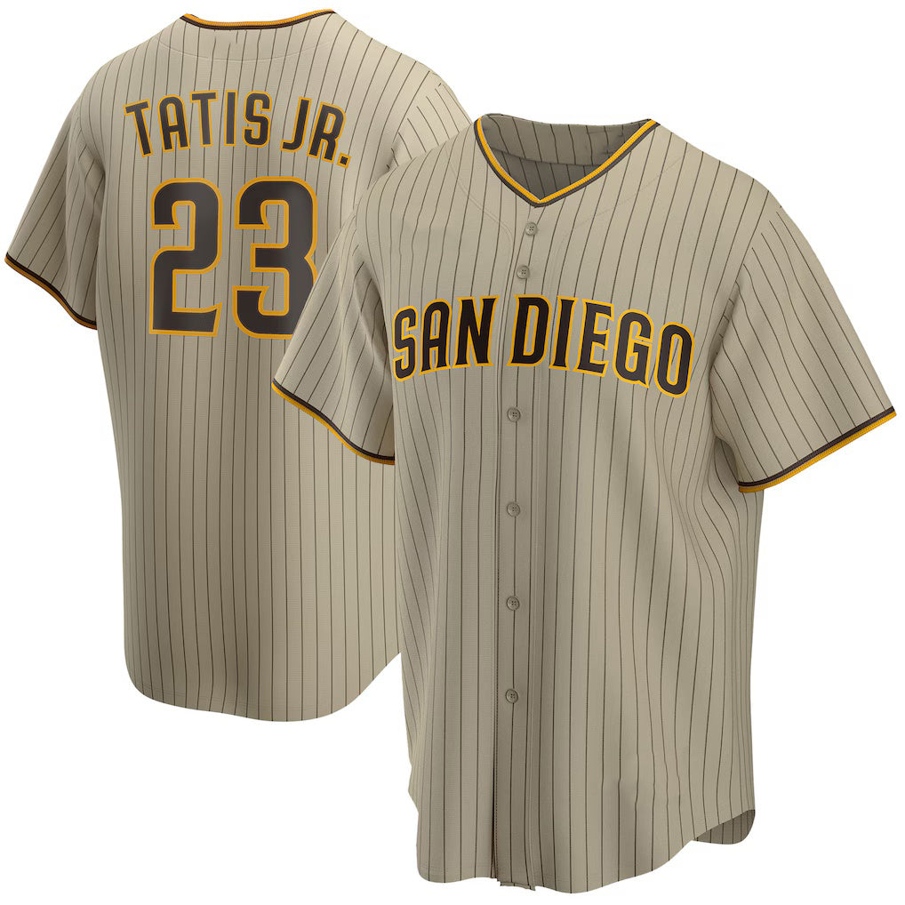 Baseball Jersey | San Diego Padres #23 Fernando Tatis Jr. Tan Alternate Replica Player - image 1