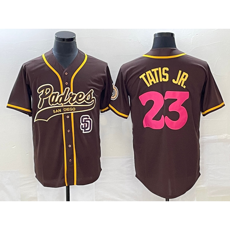 Baseball Jersey | San Diego Padres #23 Fernando Tatis Jr Brown NEW 2023 City Connect Stitched - image 1