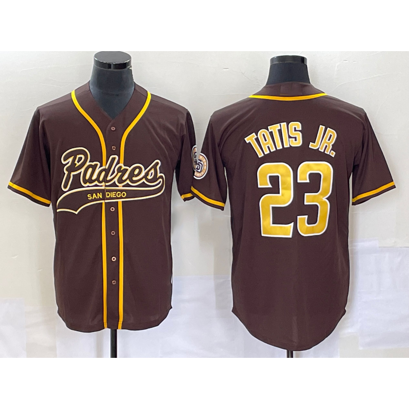 Baseball Jersey | San Diego Padres #23 Fernando Tatis Jr Brown NEW 2023 Stitched - image 1