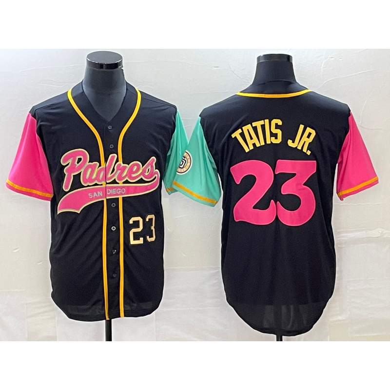 Baseball Jersey | San Diego Padres #23 Fernando Tatis Jr Number Black NEW 2023 City Connect Stitched - image 1