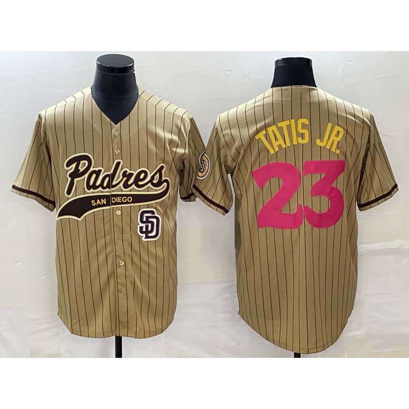 Baseball Jersey | San Diego Padres #23 Fernando Tatis Jr Tan NEW 2023 City Connect Stitched - image 1