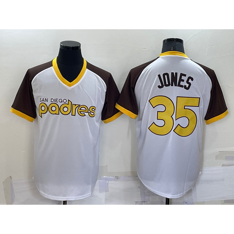 Baseball Jersey | San Diego Padres #35 Randy Jones White Stitched Cooperstown Cool - image 1