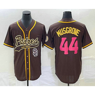 Baseball Jersey | San Diego Padres #44 Joe Musgrove Brown NEW 2023 City Connect Stitched - image 1