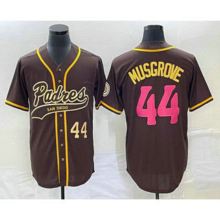 Baseball Jersey | San Diego Padres #44 Joe Musgrove Number Brown NEW 2023 City Connect Stitched - image 1