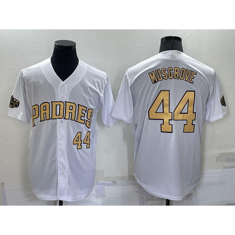 Baseball Jersey | San Diego Padres #44 Joe Musgrove Number White 2022 All Star Stitched Cool - image 1