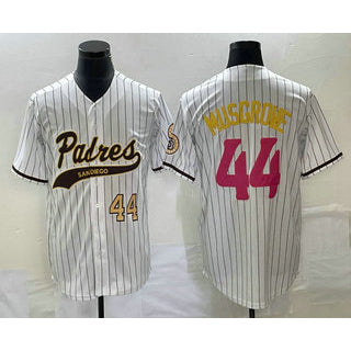 Baseball Jersey | San Diego Padres #44 Joe Musgrove Number White Pinstripe 2023 City Connect Stitched - image 1