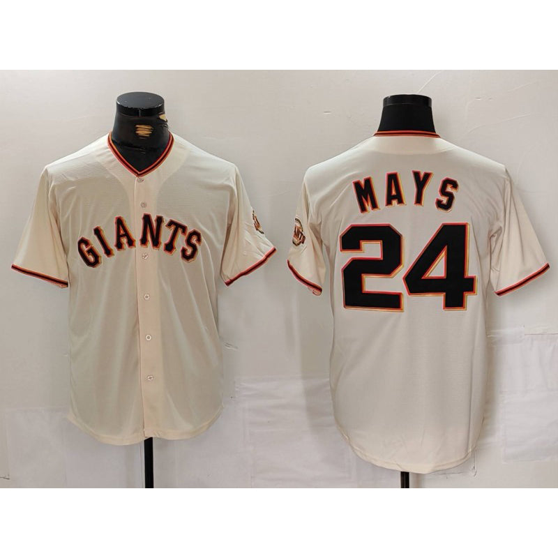 Baseball Jersey | San Francisco Giants #24 Willie Mays Cream 2024 Home Limited Stitched - image 1