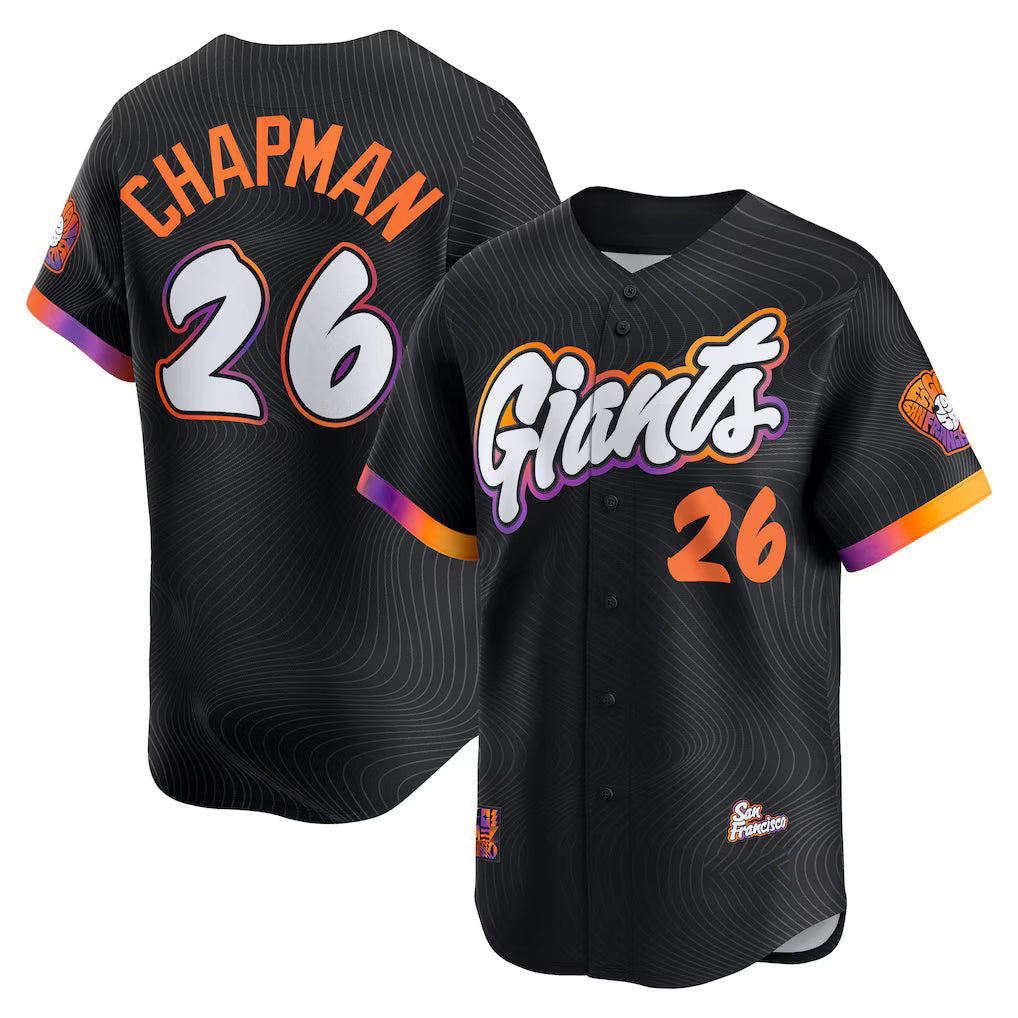 Baseball Jersey | San Francisco Giants #26 Matt Chapman Anthracite 2025 City Connect Limited - image 1