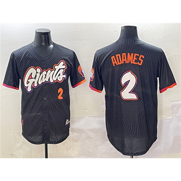 Baseball Jersey | San Francisco Giants #2 Willy Adames Anthracite 2025 City Connect Limited Stitched - image 1