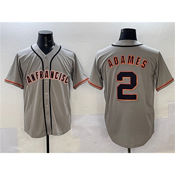 Baseball Jersey | San Francisco Giants #2 Willy Adames Gray Stitched - image 1