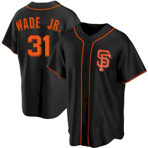 Baseball Jersey | San Francisco Giants #31 LaMonte Wade Jr Black Replica Alternate - image 1