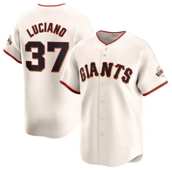 Baseball Jersey | San Francisco Giants #37 Marco Luciano Cream Stitched - image 1