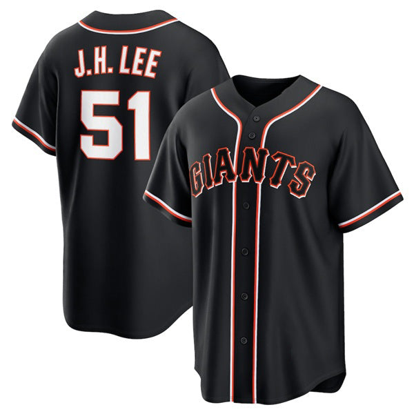 Baseball Jersey | San Francisco Giants #51 Jung Hoo Lee Black Out Stitched - image 1