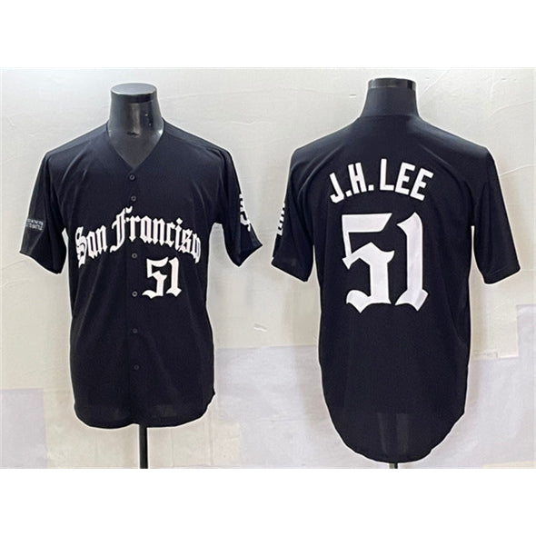Baseball Jersey | San Francisco Giants #51 Jung Hoo Lee Black 'Gothic Fog Edition' Limited Stitched - image 1