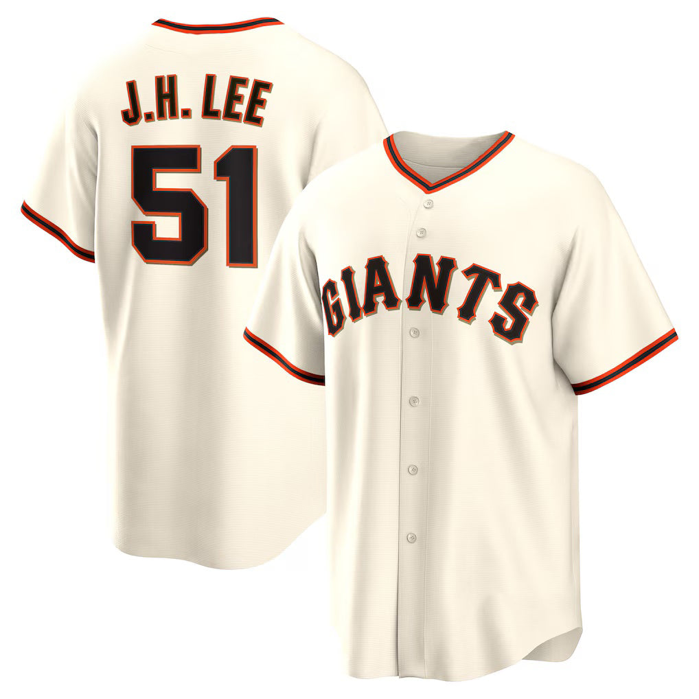Baseball Jersey | San Francisco Giants #51 Jung Hoo Lee Cream Home Replica Player - image 1