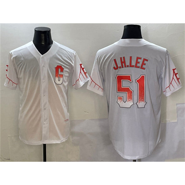 Baseball Jersey | San Francisco Giants #51 Jung Hoo Lee White City Connect Stitched - image 1