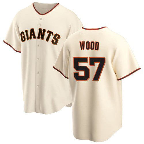 Baseball Jersey | San Francisco Giants #57 Alex Wood Cream Home - image 1
