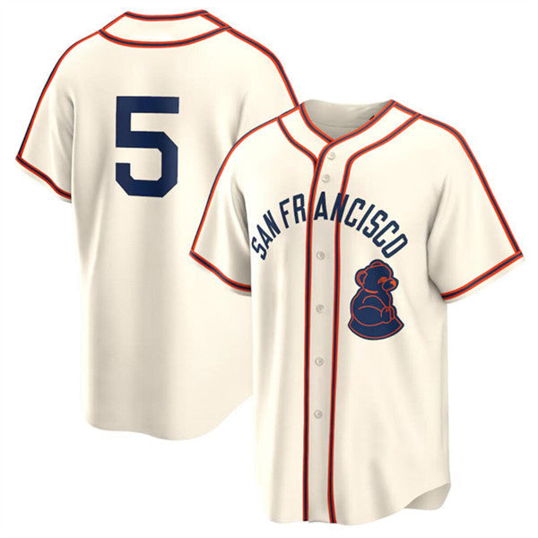 Baseball Jersey | San Francisco Giants #5 Mike Yastrzemski Cream 2024 Rickwood Classic Stitched - image 1