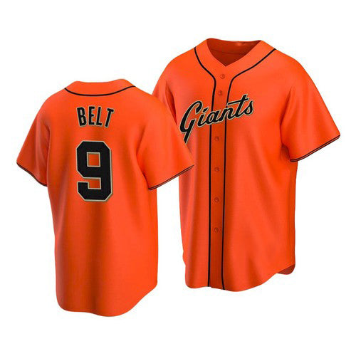 Baseball Jersey | San Francisco Giants #9 Brandon Belt Alternate Orange - image 1