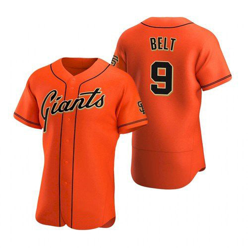 Baseball Jersey | San Francisco Giants #9 Brandon Belt Orange Alternate - image 1