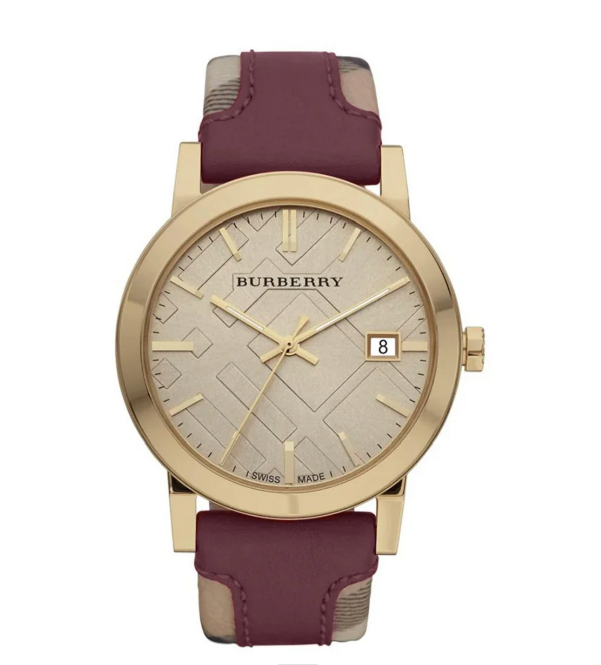 Burberry The City Check Gold 38mm Watch - product view 1