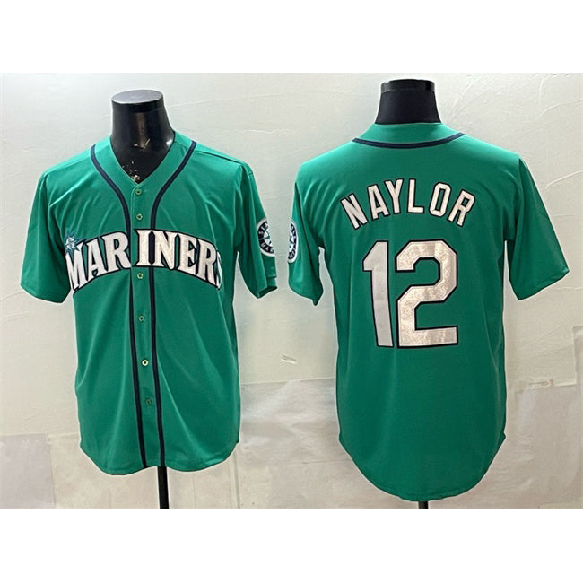 Baseball Jersey | Seattle Mariners #12 Josh Naylor Aqua Limited Stitched - image 1