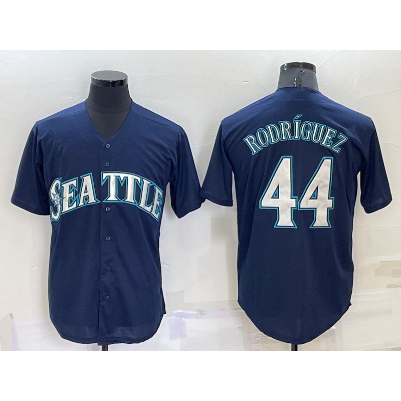 Baseball Jersey | Seattle Mariners #44 Julio Rodriguez Navy Blue Stitched Cool - image 1
