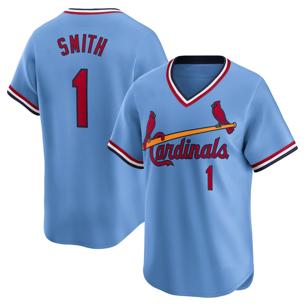 Baseball Jersey | St. Louis Cardinals #1 Ozzie Smith Royal Throwback Cooperstown Limited - image 1