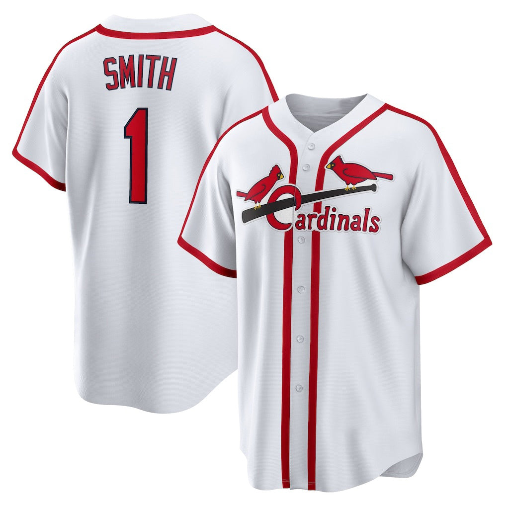 Baseball Jersey | St. Louis Cardinals #1 Ozzie Smith White Home Cooperstown Collection Player - image 1