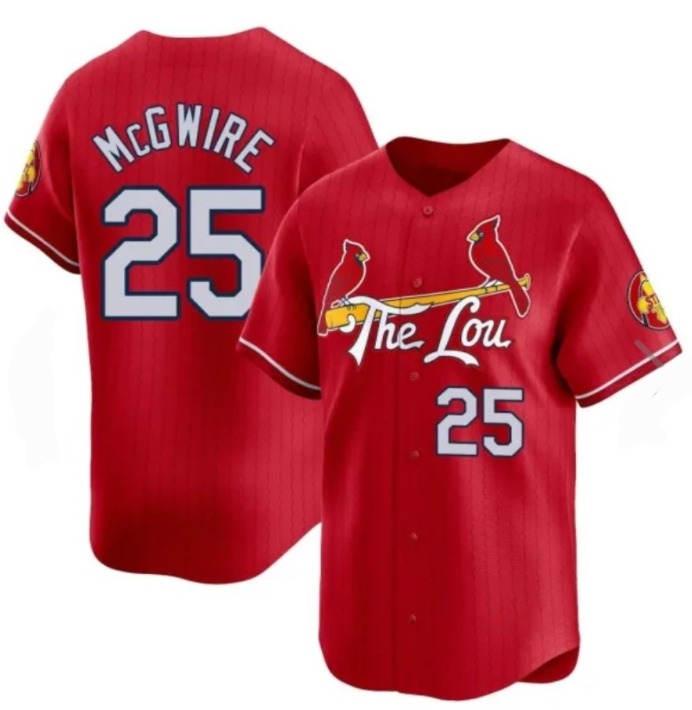 Baseball Jersey | St. Louis Cardinals #25 Mark McGwire Red City Connect - image 1