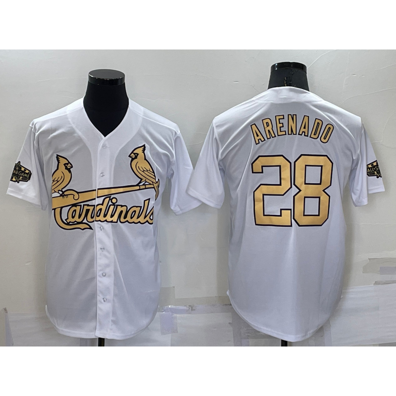 Baseball Jersey | St. Louis Cardinals #28 Nolan Arenado White 2022 All Star Stitched Cool - image 1