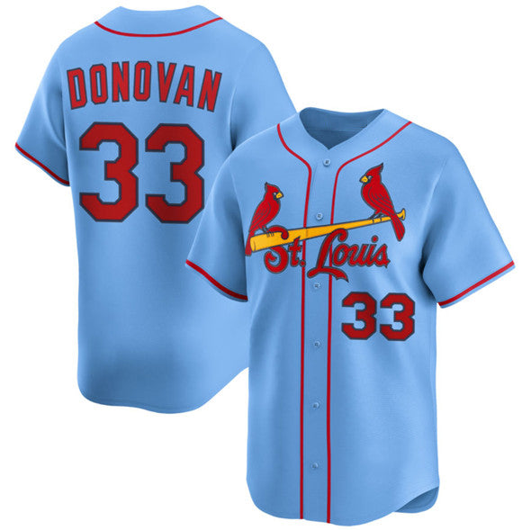 Baseball Jersey | St. Louis Cardinals #33 Brendan Donovan Blue Alternate Limited Stitched - image 1