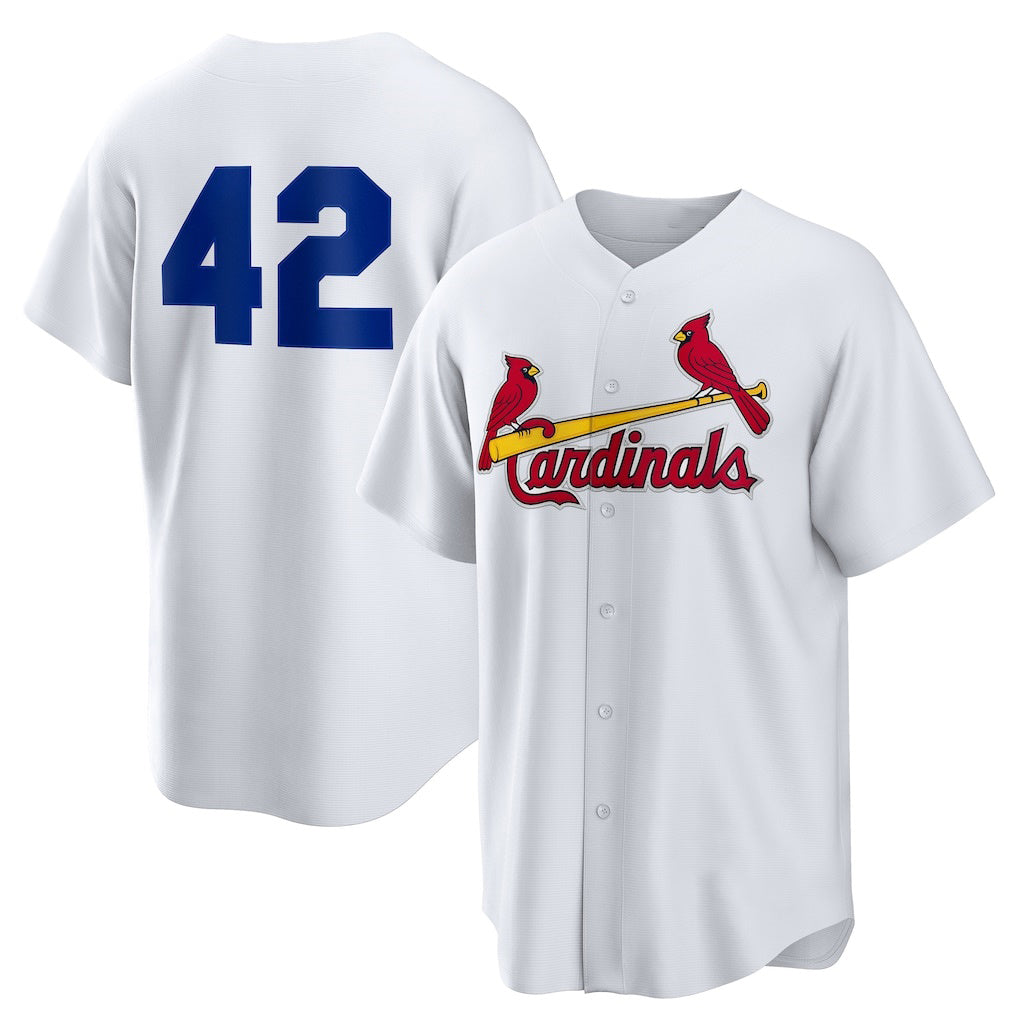 Baseball Jersey | St. Louis Cardinals #42 Jackie Robinson White Home 2025 Day Replica - image 1