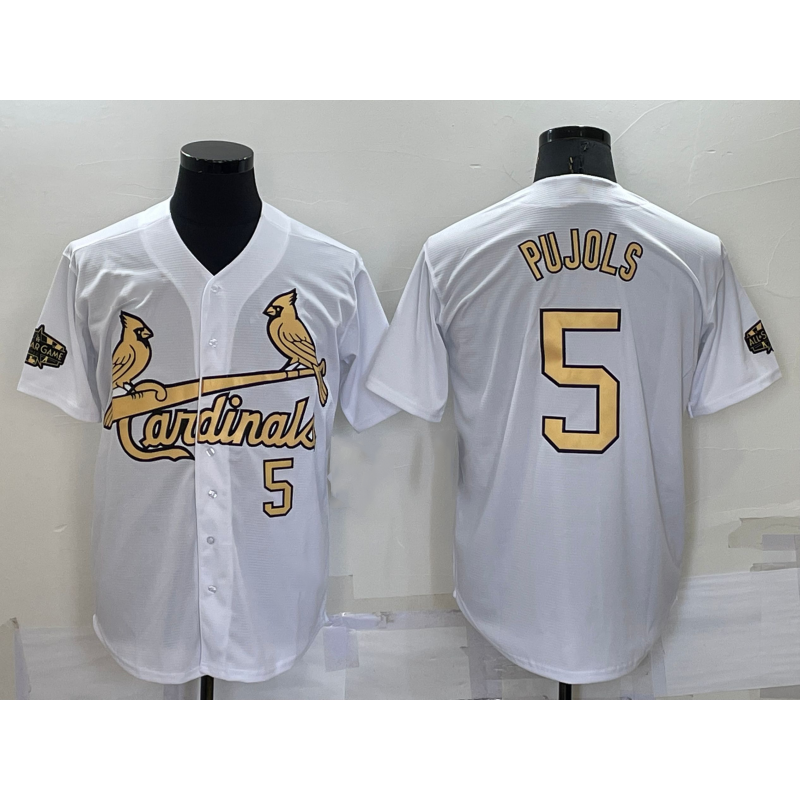 Baseball Jersey | St. Louis Cardinals #5 Albert Pujols Number White 2022 All Star Stitched Cool - image 1