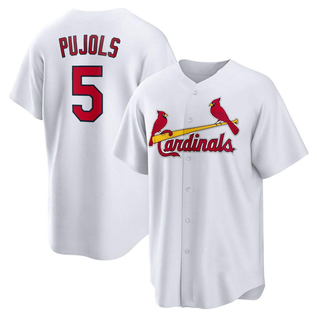 Baseball Jersey | St. Louis Cardinals #5 Albert Pujols White Home Retired Player Replica - image 1