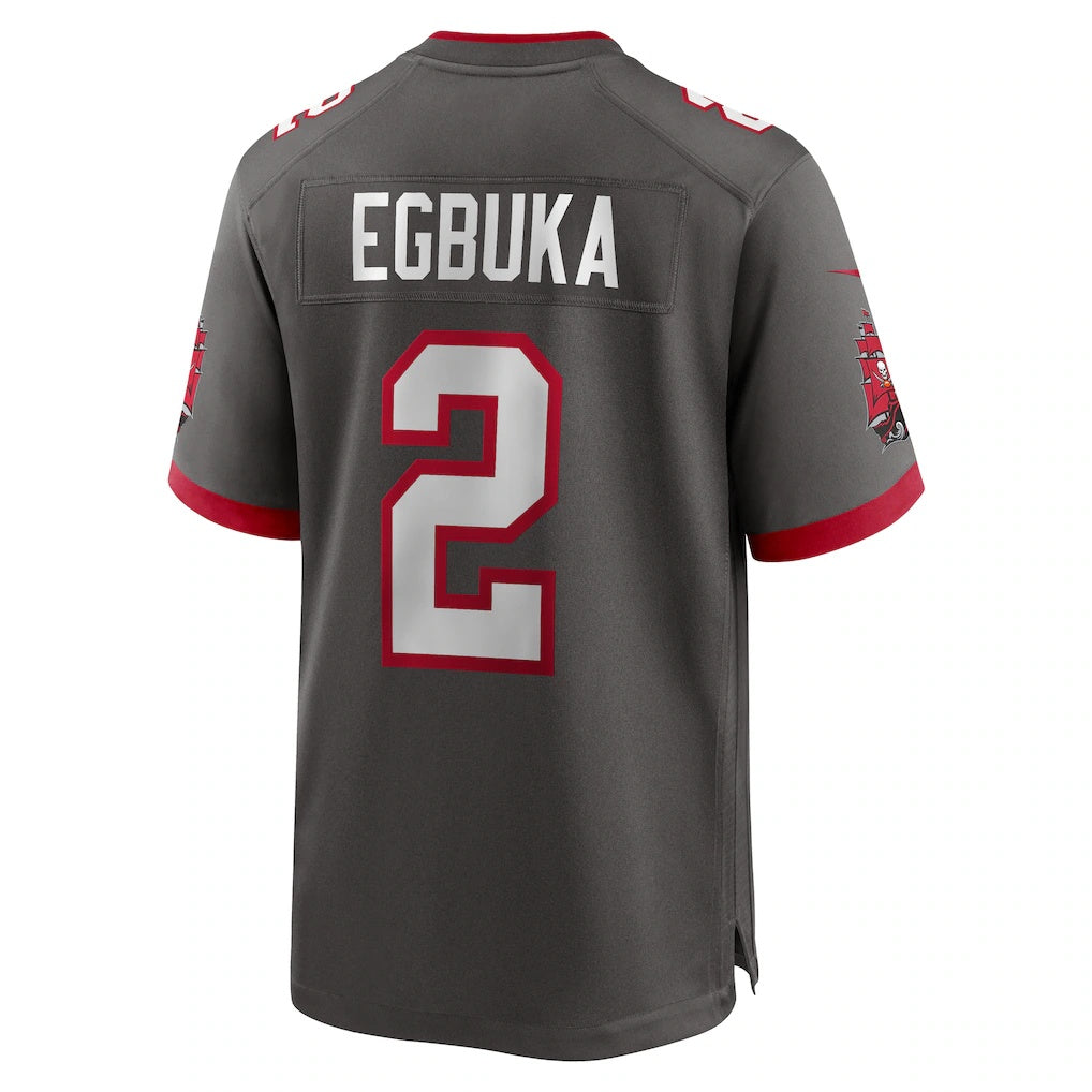 American Football Jersey | TB.Buccaneers #2 Emeka Egbuka Pewter Alternate Game Player MAROU - image 1