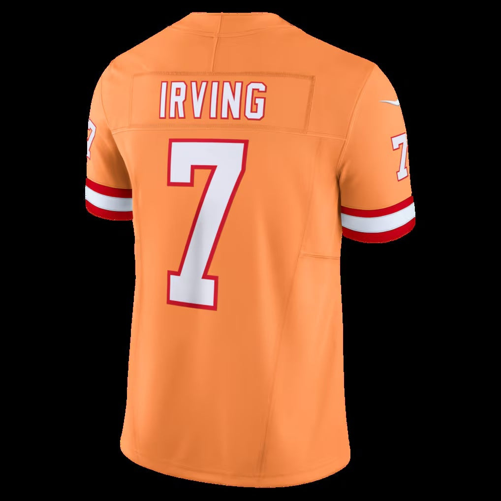 American Football Jersey | TB.Buccaneers #7 Bucky Irving Orange Alternate 2 Throwback Vapor F.U.S.E. Limited Jersey - image 1