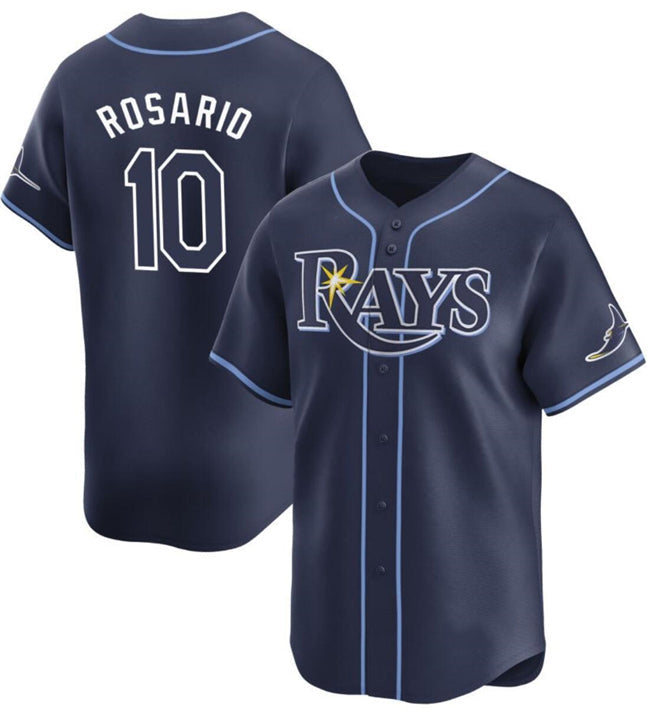 Baseball Jersey | Tampa Bay Rays #10 Amed Rosario Navy Away Limited Stitched - image 1